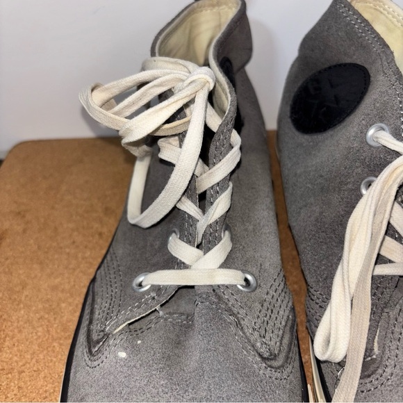 Converse Suede Gray High-Top Men's Sneakers Unisex Men's 10.5 Women's 12.5 High - Picture 5 of 16